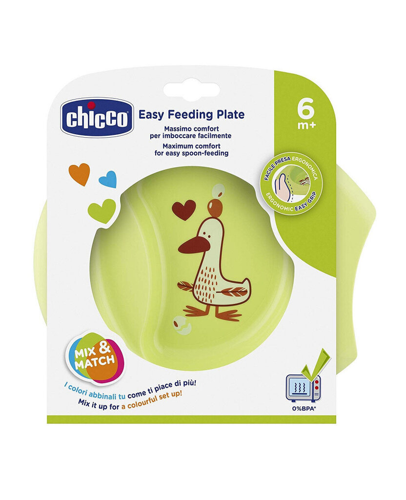 Šķīvis Chicco Easy Feeding, 6 m+ cena un informācija | Bērnu trauki, piena uzglabāšanas trauciņi un piederumi | 220.lv