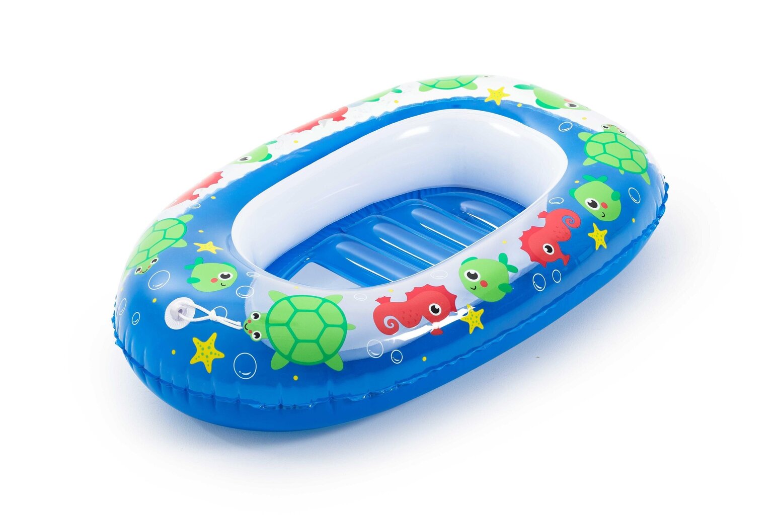 Piepūšamā bērnu laiva Bestway Kiddie Raft, 102x69 cm, zila/dzeltena cena un informācija | Piepūšamās rotaļlietas un pludmales preces | 220.lv