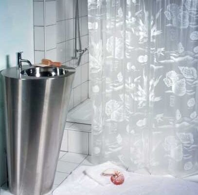 Dušas aizkars Riff 180x200cm balts vinils cena un informācija | Vannas istabas aksesuāri | 220.lv