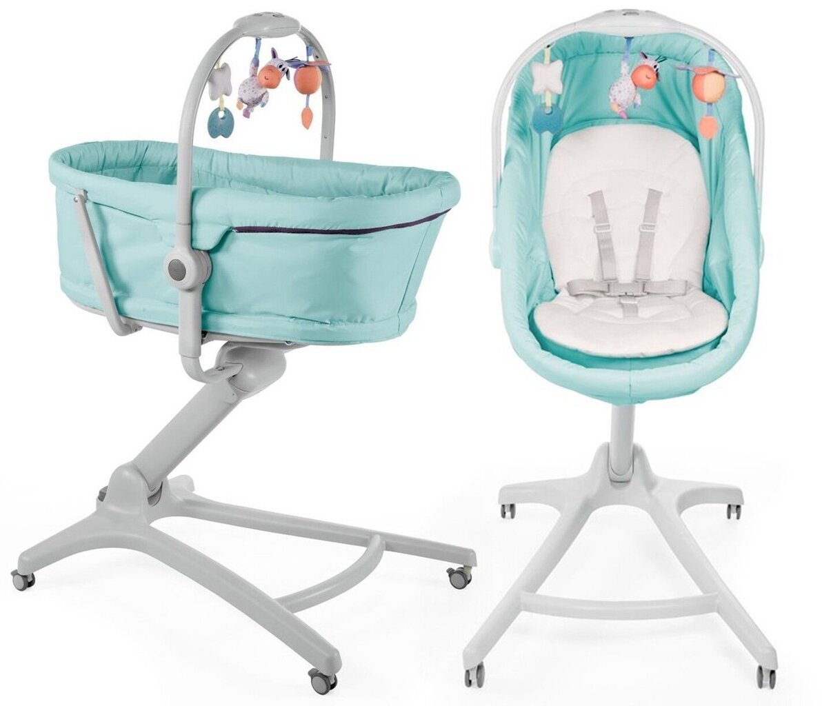 Bērnu gultiņa Chicco Baby Hug 4in1, Aquarelle cena un informācija | Bērnu šūpuļkrēsliņi | 220.lv
