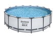 Karkasa baseins Bestway Steel Pro Max ar kāpnēm, 457x457 cm, zils cena un informācija | Baseini | 220.lv