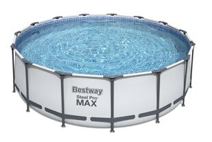 Каркасный бассейн Bestway Steel Pro Max 457x122 см, с фильтром цена и информация | Бассейны | 220.lv