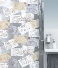 Шторки для ванной Carta 180x200cм бежевые виниловые цена и информация | Аксессуары для ванной комнаты | 220.lv