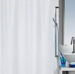 Dušas aizkars Primo 180x200cm balts tekstils cena un informācija | Vannas istabas aksesuāri | 220.lv