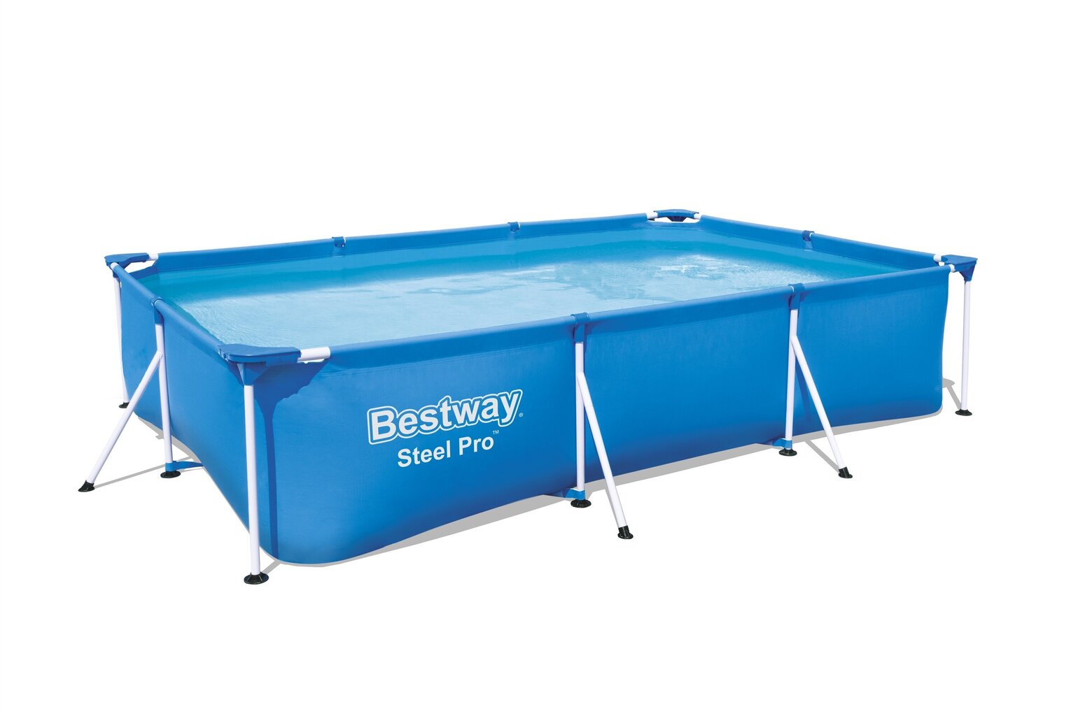 Karkasa baseins ar ūdens filtru Bestway Steel Pro, 300x201x66 cm, zils cena un informācija | Baseini | 220.lv