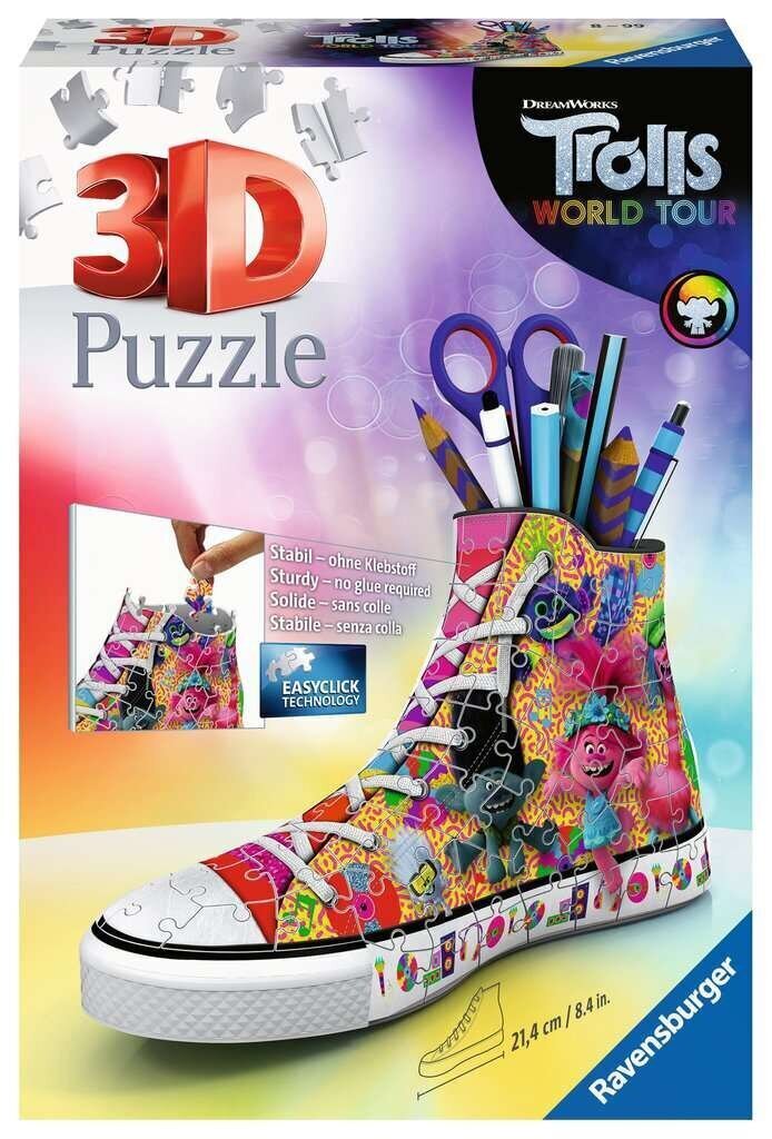 3D puzle-zīmulis Ravensburger Troļļi 2 (Trolls 2), 108 d., 11231 cena un informācija | Puzles, 3D puzles | 220.lv