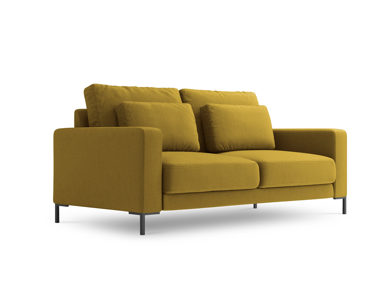 Divvietīgs dīvāns Interieurs86 Seine, dzeltens цена и информация | Dīvāni | 220.lv