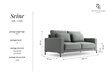 Divvietīgs dīvāns Interieurs86 Seine, dzeltens cena un informācija | Dīvāni | 220.lv