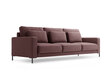 Trīsvietīgs dīvāns Interieurs86 Seine, rozā cena un informācija | Dīvāni | 220.lv