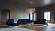 Trīsvietīgs samta dīvāns Interieurs86 Seine, zils цена и информация | Dīvāni | 220.lv
