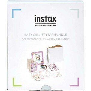 instax komplekts 1. bērna dzimšanas dienai, rozā cena un informācija | Foto rāmji, foto albumi | 220.lv