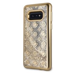 Guess GUHCS10LPEOLGGO S10e G970 gold hard case 4G Peony Liquid Glitter цена и информация | Чехлы для телефонов | 220.lv