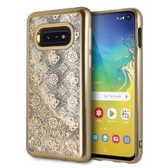 Guess GUHCS10LPEOLGGO S10e G970 gold hard case 4G Peony Liquid Glitter цена и информация | Чехлы для телефонов | 220.lv