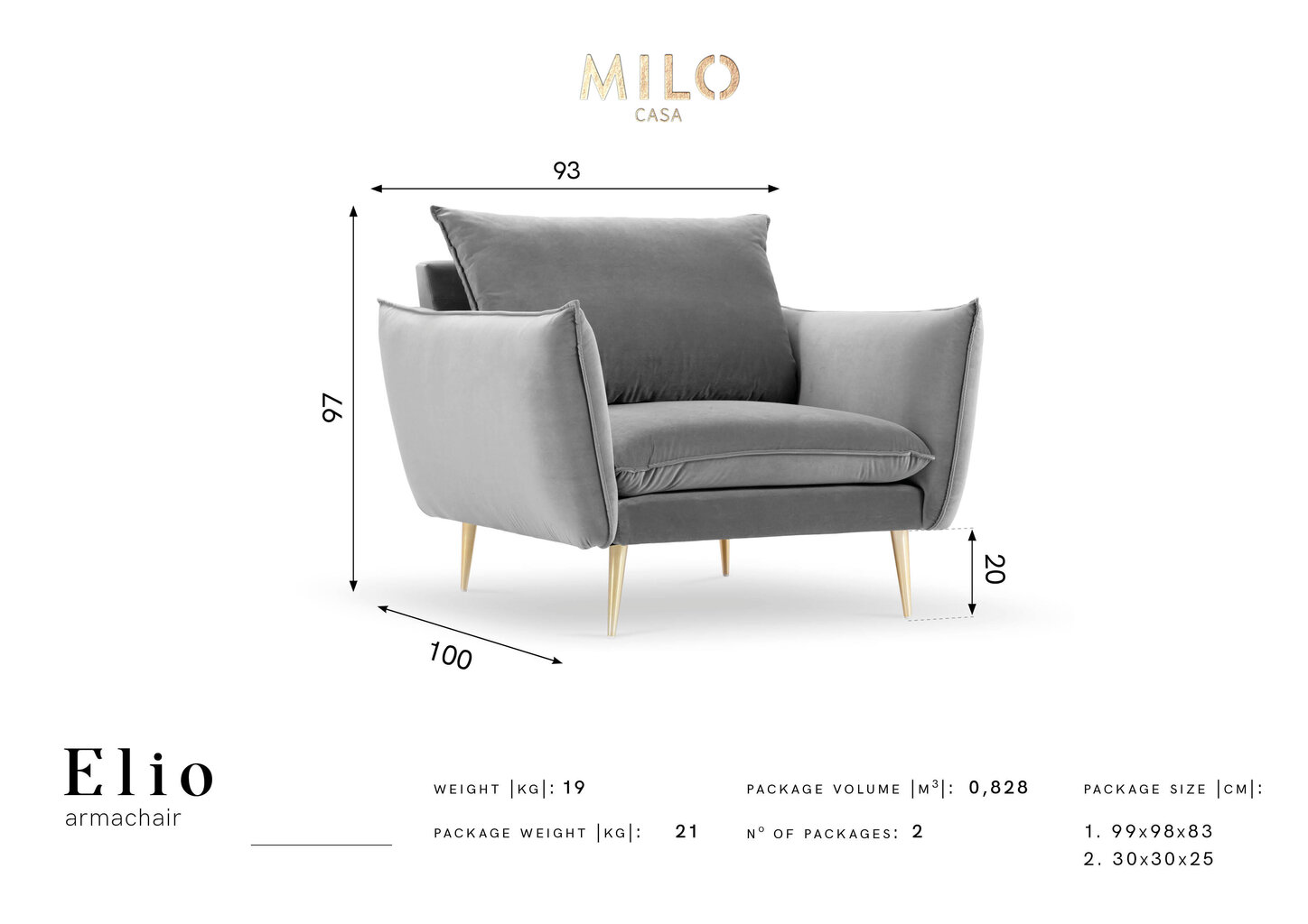 Krēsls Milo Casa Elio, tumši zaļš cena un informācija | Atpūtas krēsli | 220.lv
