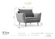 Krēsls Milo Casa Elio, gaiši pelēks/melns цена и информация | Atpūtas krēsli | 220.lv
