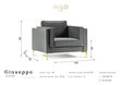 Krēsls Milo Casa Giuseppe, pelēks cena un informācija | Atpūtas krēsli | 220.lv