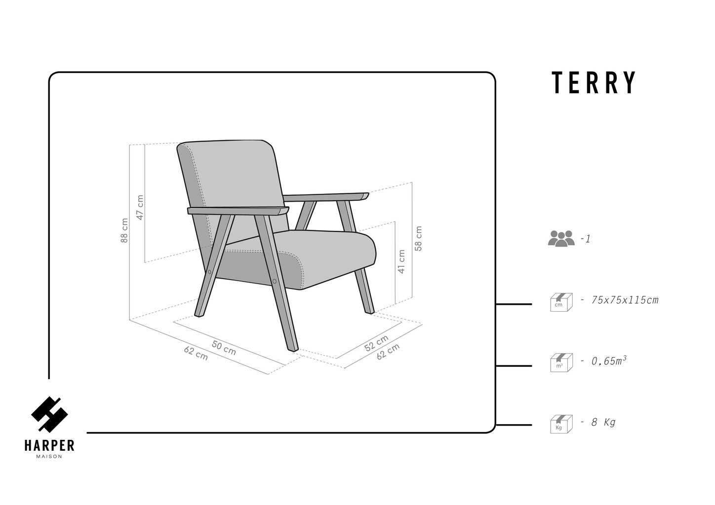 Krēsls Harper Maison Terry, rozā цена и информация | Atpūtas krēsli | 220.lv