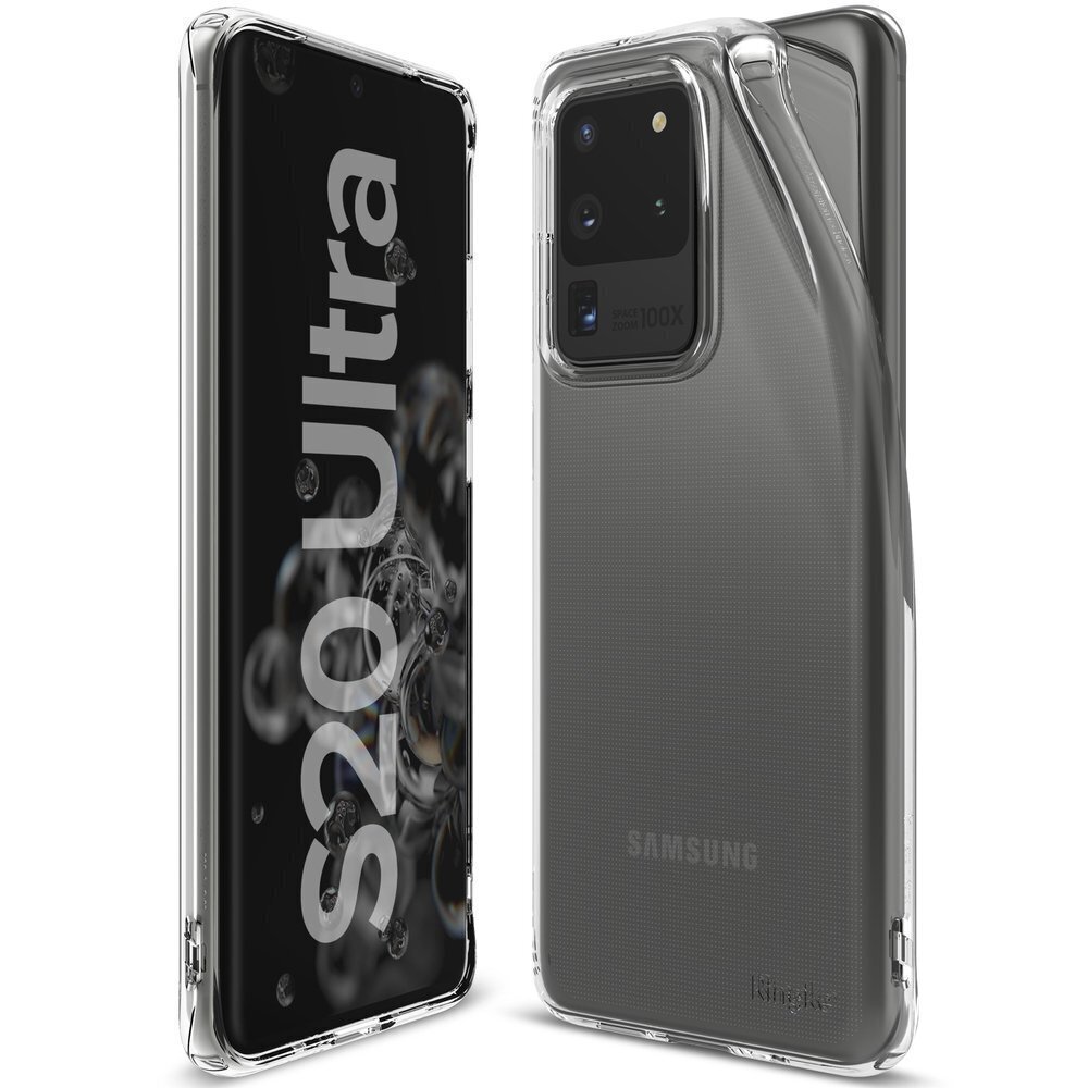 Ringke Air Ultra-Thin Cover Gel TPU Case for Samsung Galaxy S20 Ultra black (ARSG0028) (Black) cena un informācija | Telefonu vāciņi, maciņi | 220.lv