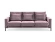 Trīsvietīgs samta dīvāns Interieurs86 Seine, rozā цена и информация | Dīvāni | 220.lv