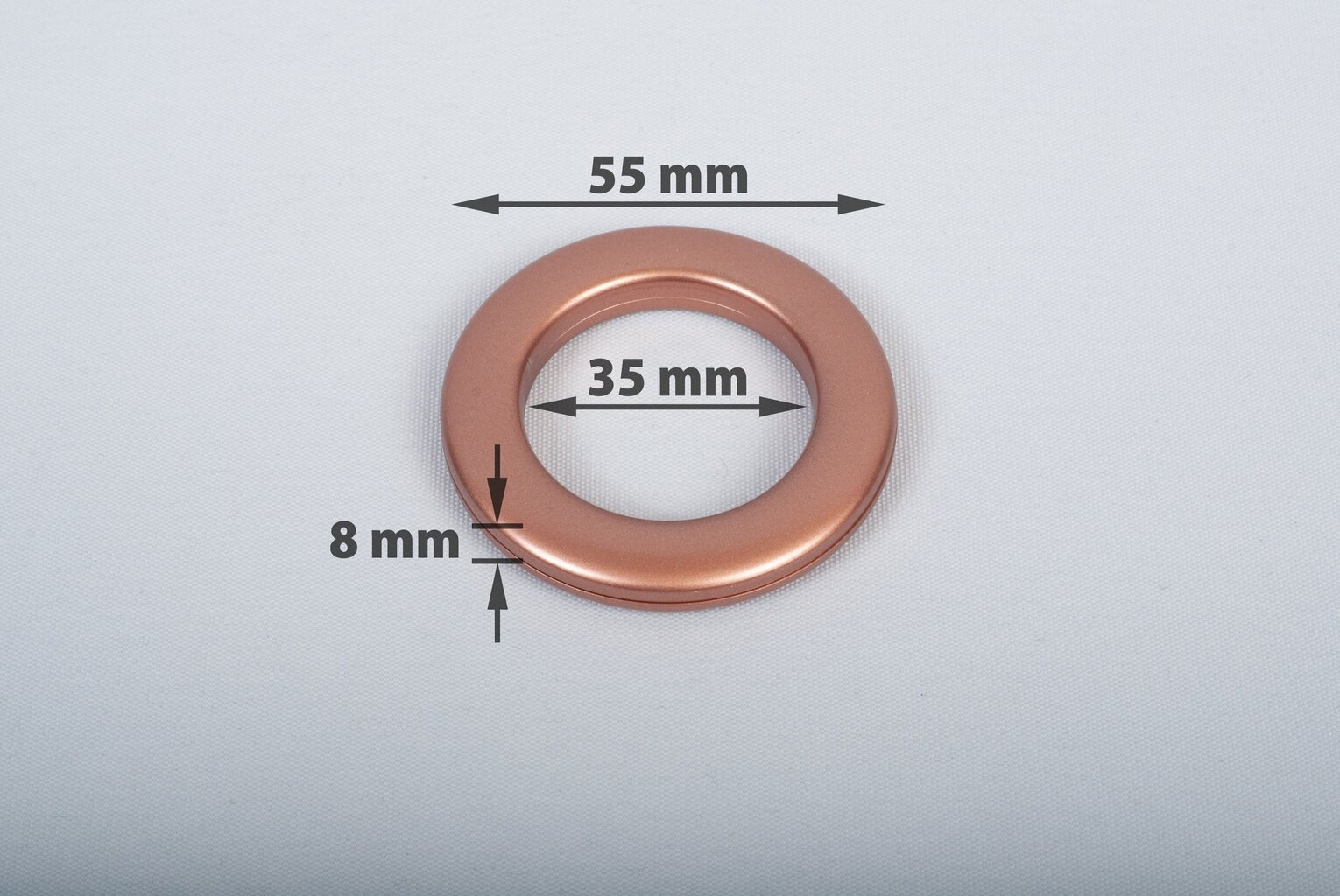 Kompresijas gredzeni aizkariem 35mm, vara krāsa, 10 gab. cena un informācija | Aizkari | 220.lv