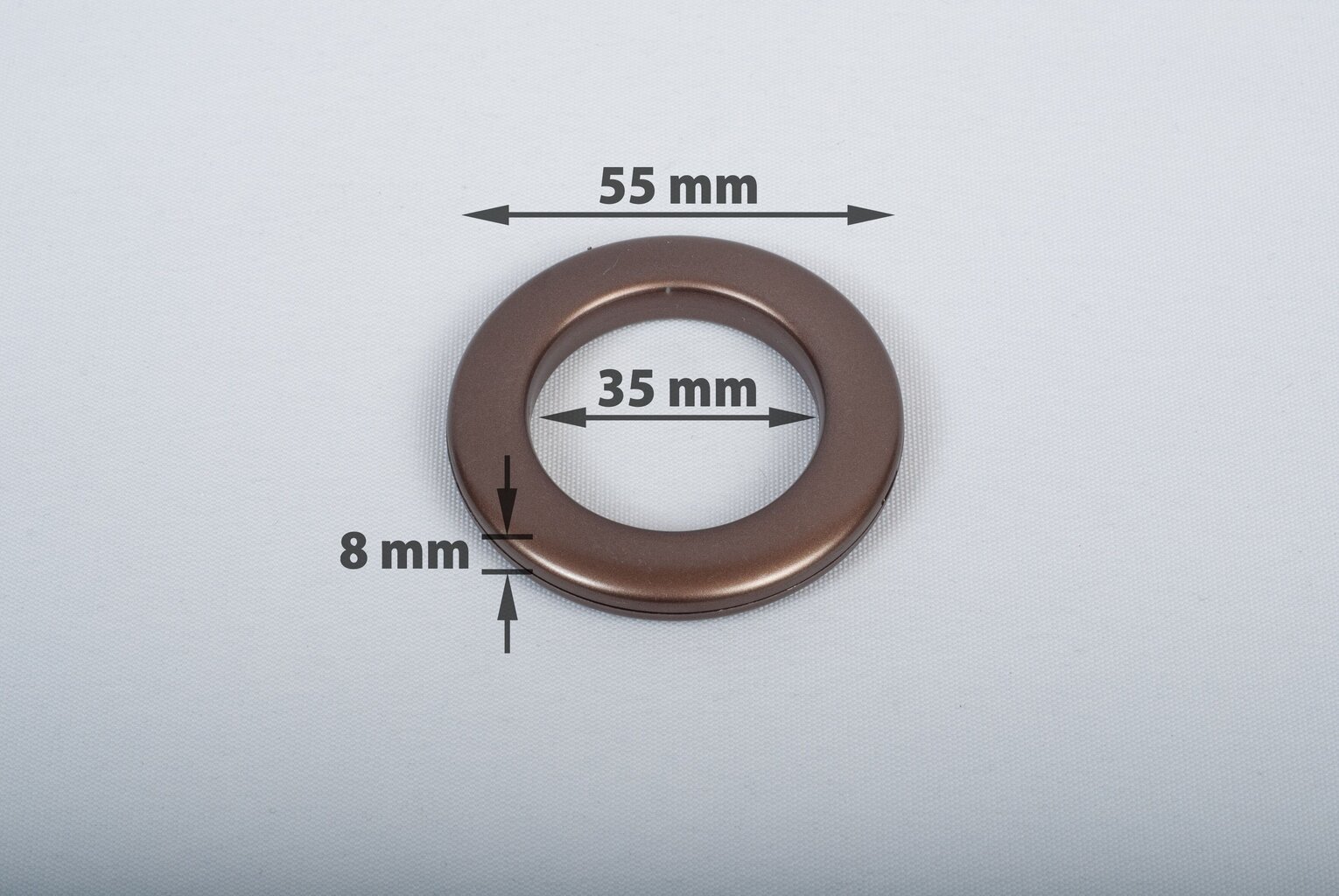 Kompresijas gredzeni aizkariem 35mm, matēti brūna krāsas, 10 gab. цена и информация | Aizkari | 220.lv