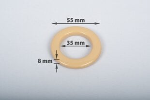 Кольца компрессионные для штор 35мм, светло-коричневые, 10 шт. цена и информация | Занавески | 220.lv