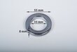 Kompresijas gredzeni aizkariem 35mm, titāna krāsa, 10 gab. цена и информация | Aizkari | 220.lv