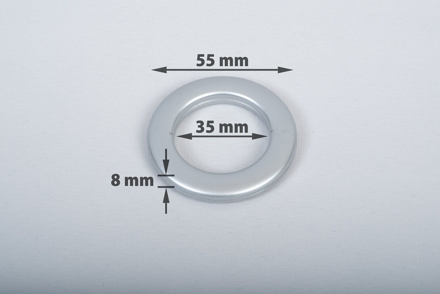 Kompresijas gredzeni aizkariem 35mm, matēta hroma krāsa, 10 gab. cena un informācija | Aizkari | 220.lv