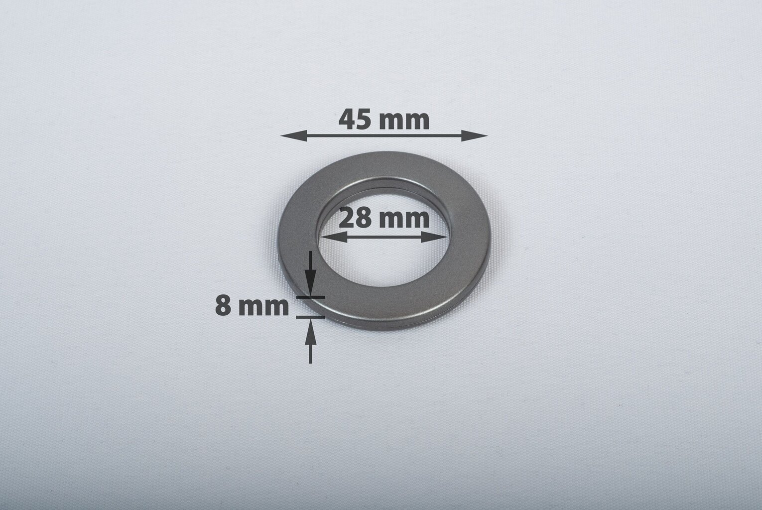 Kompresijas gredzeni aizkariem 28mm grafīta krāsa, 10 gab. цена и информация | Aizkari | 220.lv