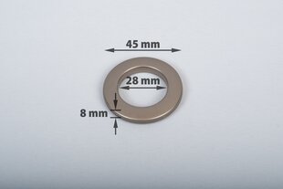 Кольца компрессионные для штор 28мм цвет платина, 10 шт. цена и информация | Занавески | 220.lv