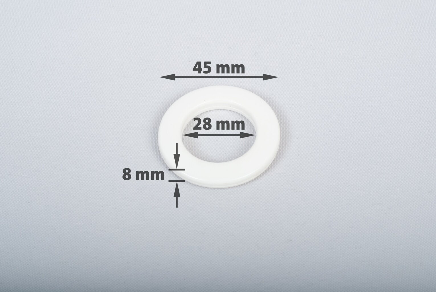 Saspiežami gredzeni 28mm, balts, 10 gab. cena un informācija | Aizkari | 220.lv