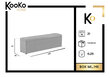 Pufs ar uzglabāšanas kasti Kooko Home Mi 140, melns cena un informācija | Sēžammaisi, pufi | 220.lv