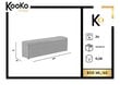Pufs ar uzglabāšanas kasti Kooko Home Mi 160, melns cena un informācija | Sēžammaisi, pufi | 220.lv