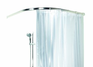 Dušas aizkara stanga Ova-Rondo 90x90cm balta alumīnija cena un informācija | Vannas istabas aksesuāri | 220.lv