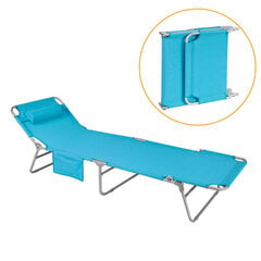 Salokāma āra gulta SoBuy OGS35-B, zila cena un informācija | Sauļošanās krēsli | 220.lv