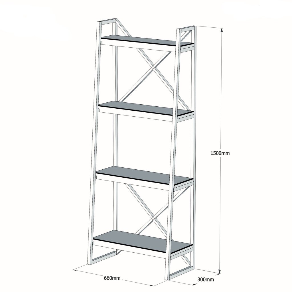 Grīdas plaukts Kalune Design Alaro Ladder, brūns/melns cena un informācija | Plaukti | 220.lv