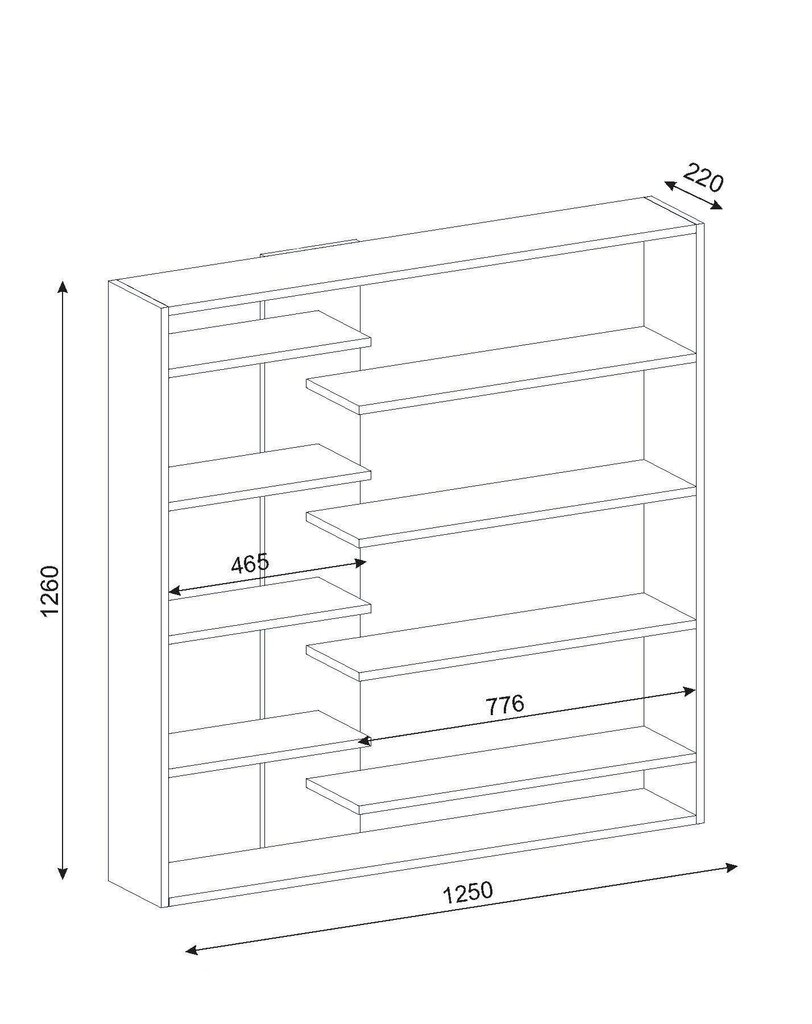 Grīdas plaukts Kalune Design Handy, balts цена и информация | Plaukti | 220.lv