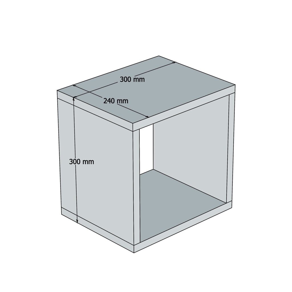 Sienas plaukts Kalune Design Box Cube, zils cena un informācija | Plaukti | 220.lv