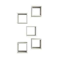 Sienas plaukts Kalune Design Box Cube, krēmkrāsas cena un informācija | Plaukti | 220.lv