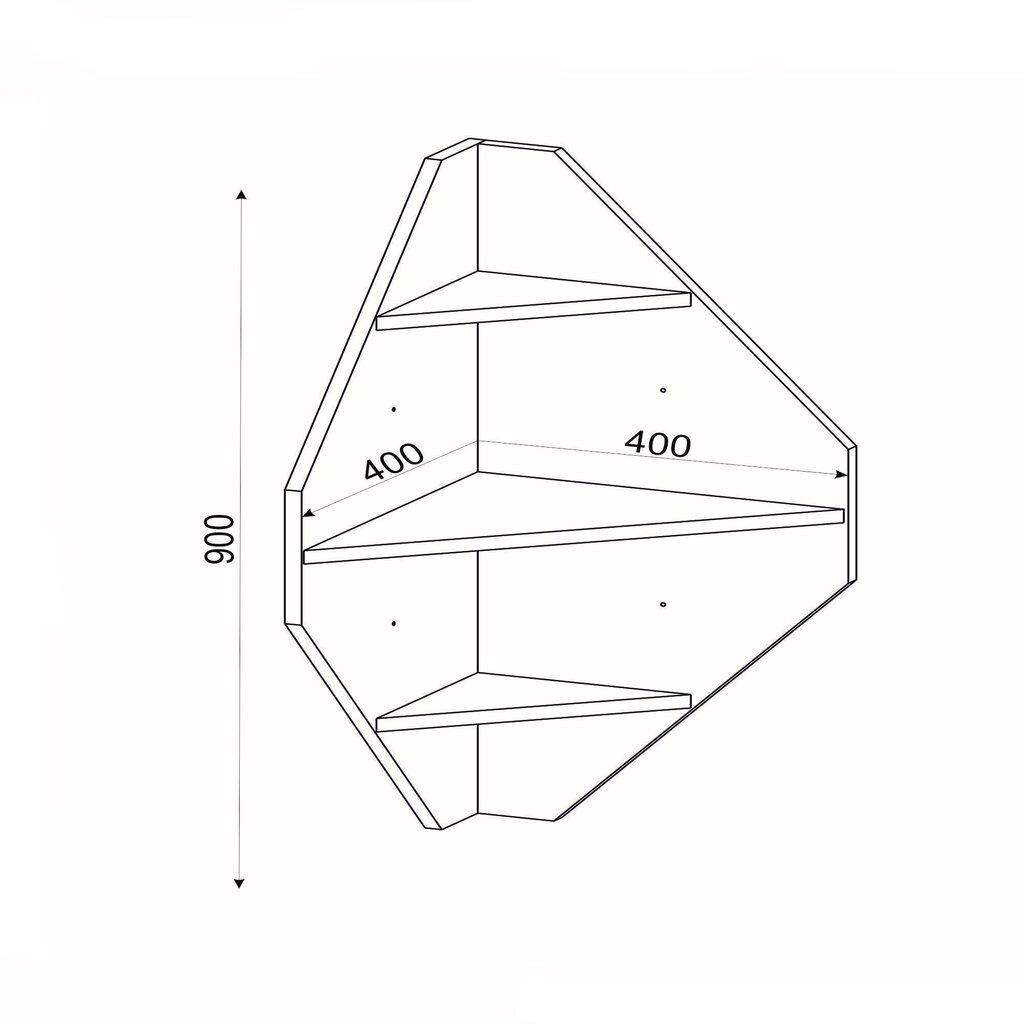 Sienas plaukts Kalune Design Bosco, brūns/melns цена и информация | Plaukti | 220.lv