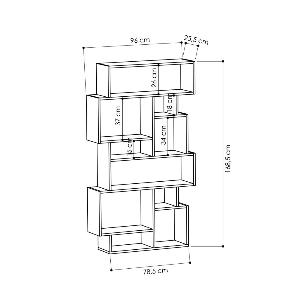 Grīdas plaukts Kalune Design Karmato, balts цена и информация | Plaukti | 220.lv