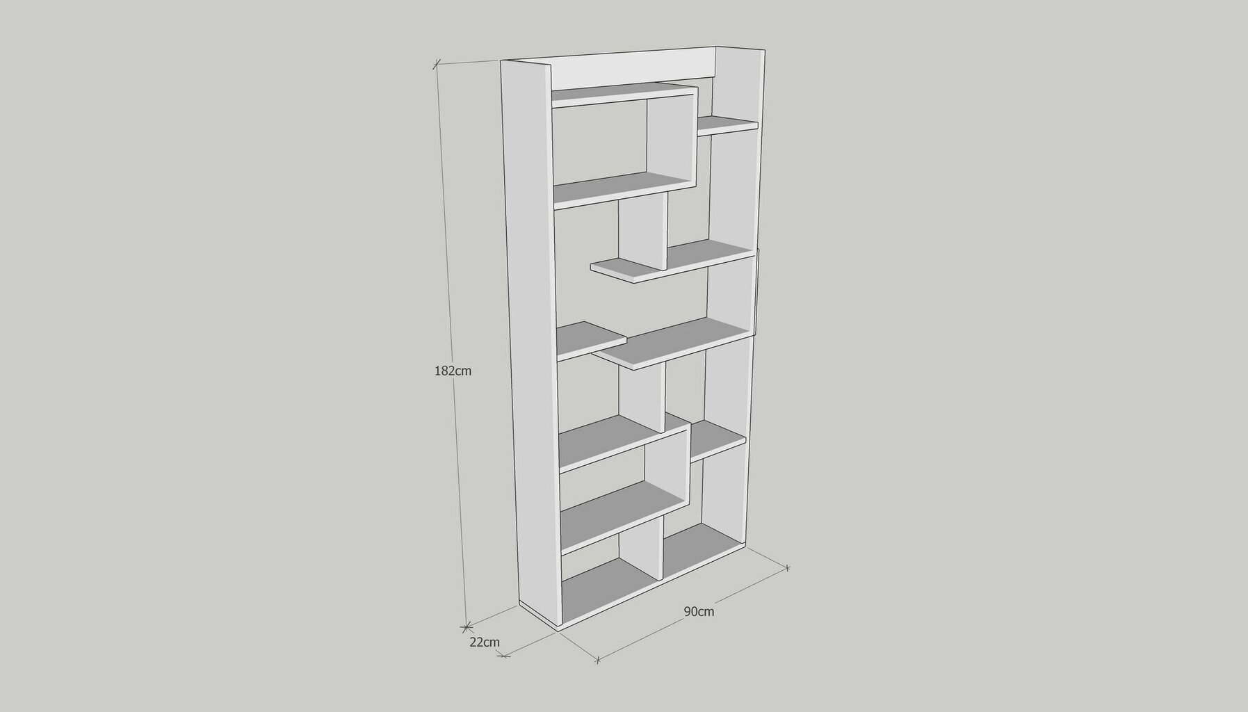 Grīdas plaukts Kalune Design Kuttap, balts цена и информация | Plaukti | 220.lv