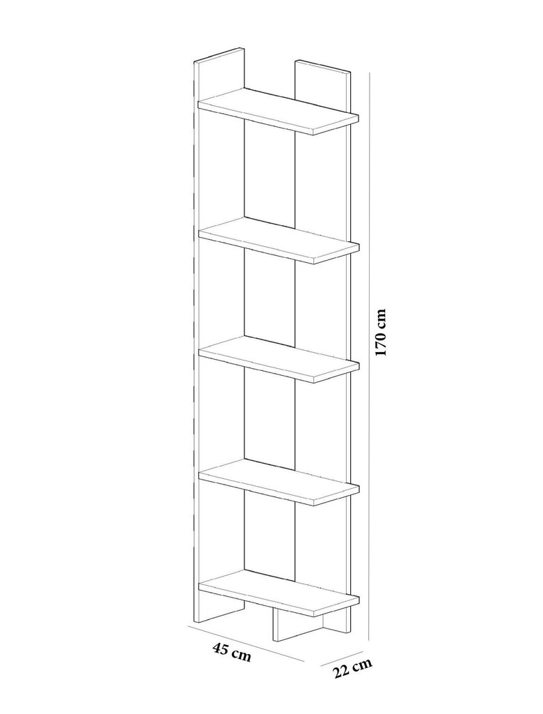 Grīdas plaukts Kalune Design Als, gaiši brūns/balts цена и информация | Plaukti | 220.lv