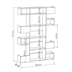 Grīdas plaukts Kalune Design Niho, balts/brūns цена и информация | Полки | 220.lv