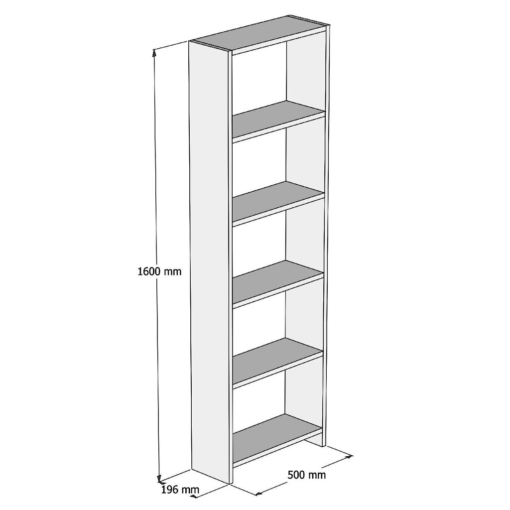 Grīdas plaukts Kalune Design New, balts цена и информация | Plaukti | 220.lv