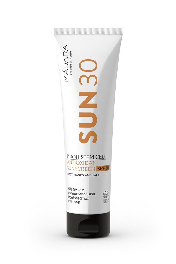 Saules aizsarglīdzeklis ķermenim Madara Antioxidant Sunscreen SPF 30, 100 ml cena un informācija | Sauļošanās krēmi | 220.lv
