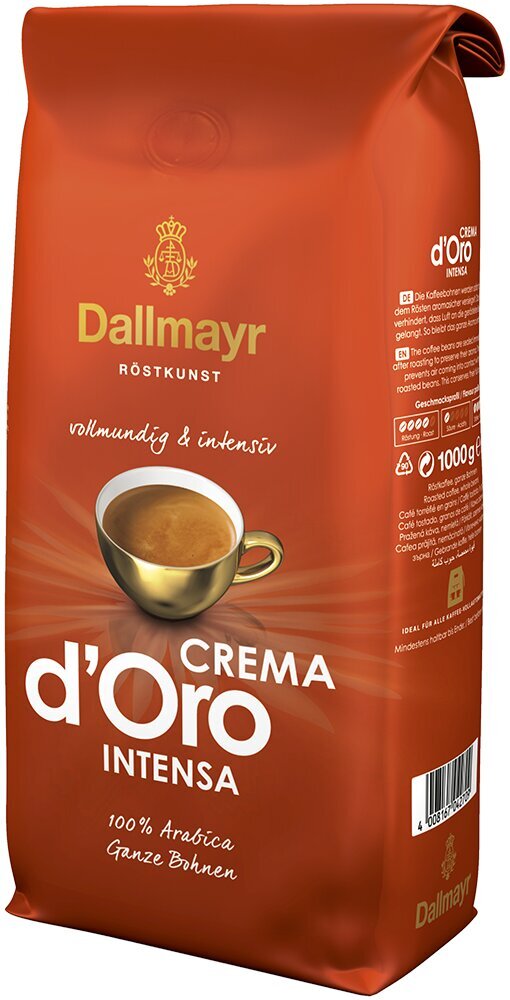 Dallmayr Crema d'Oro Intensa kafijas pupiņas, 1000g цена и информация | Kafija, kakao | 220.lv