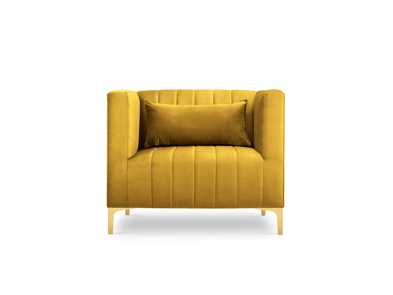Krēsls Micadoni Home Annite, dzeltenas/zelta krāsas cena un informācija | Atpūtas krēsli | 220.lv