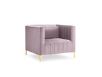 Кресло Micadoni Home Annite, светло-фиолетовое/золотистое