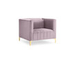 Krēsls Micadoni Home Annite, gaiši violets/zelta krāsas cena un informācija | Atpūtas krēsli | 220.lv